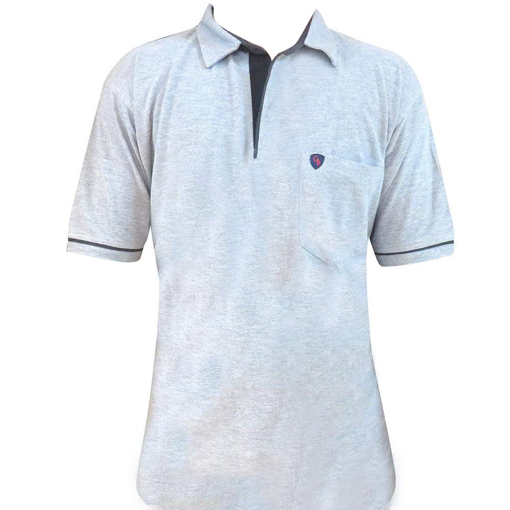 LIGHT GREY POLO T-SHIRT