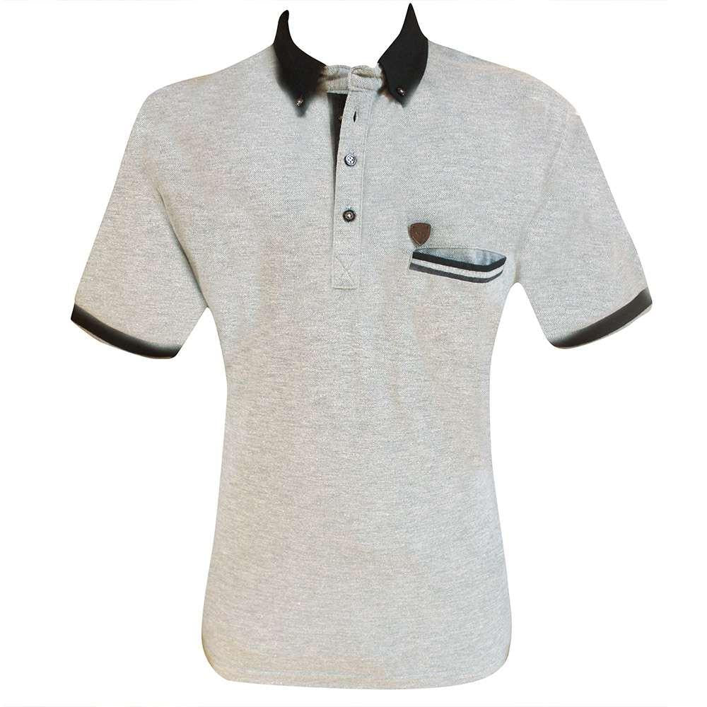 LIGHT GREY POLO T-SHIRT