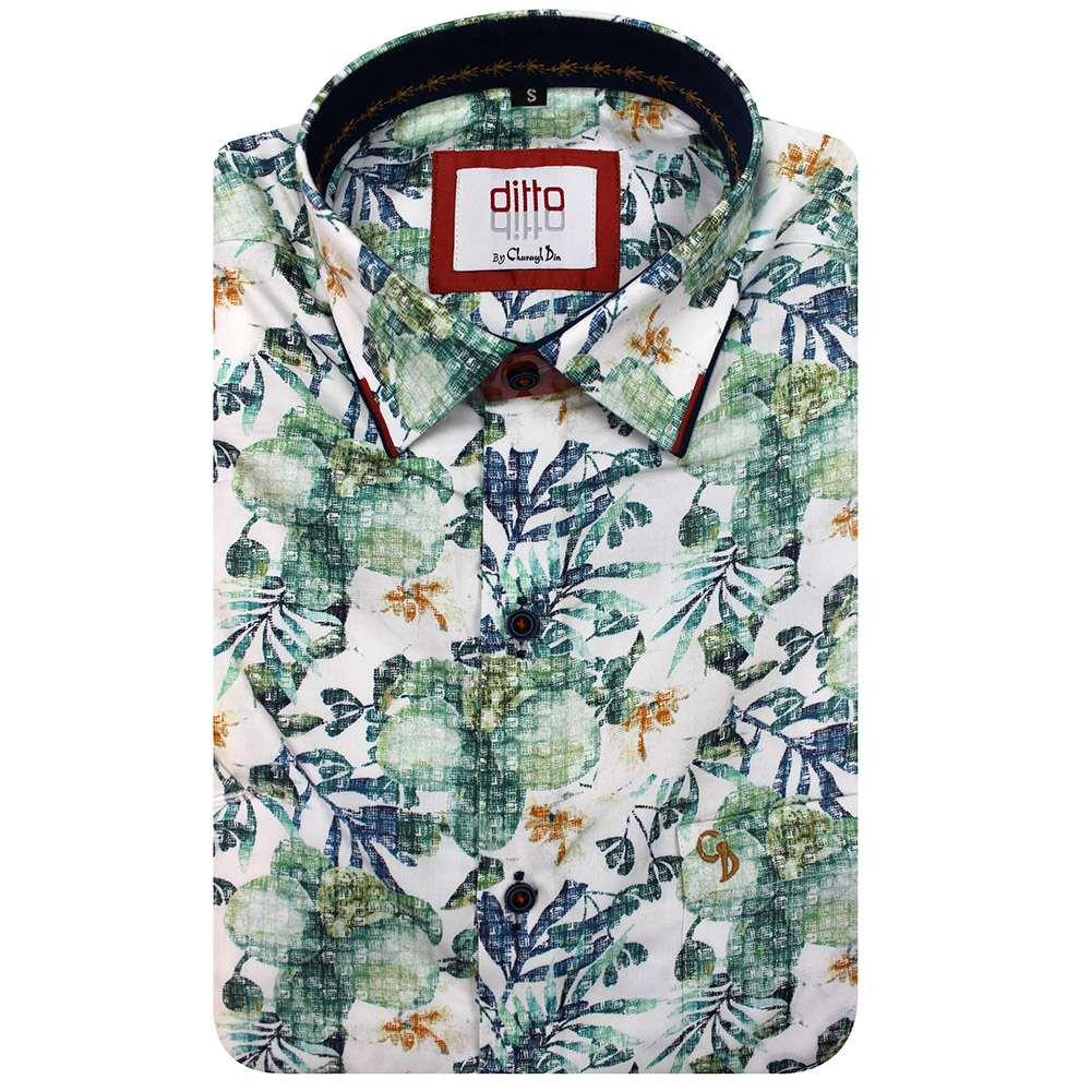GREEN SLIM SHIRT
